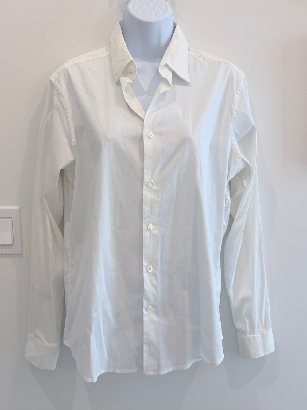 Theory White Men's Long-Sleeve Dress Shirt